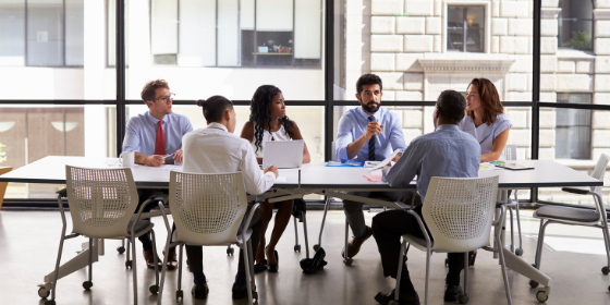 People in a meeting - LEAD Program business leadership training course